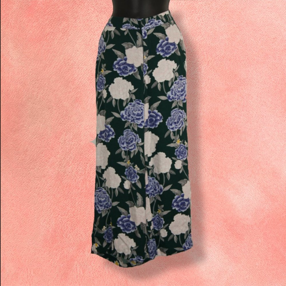🌺 Merona Blue Floral Pants (M)